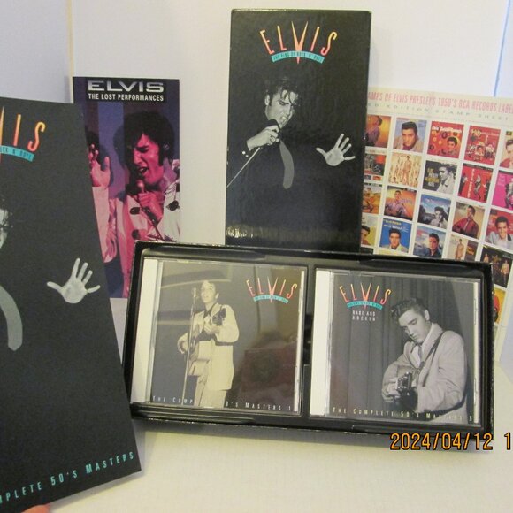 NWOT,VTG Elvis (5 Discs) 50'sThe King of Rock "N" Rock complete Masters & Bookle - Picture 2 of 4